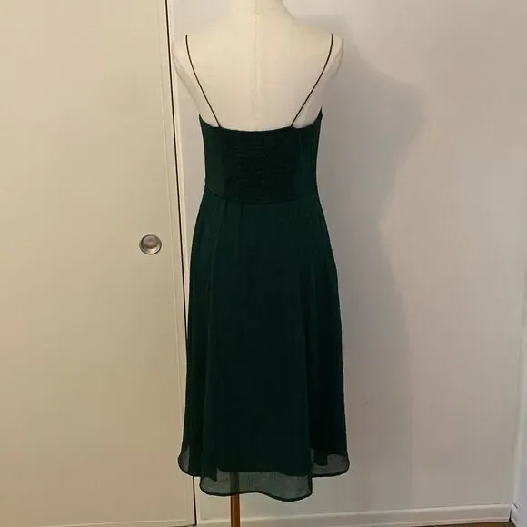 JNSQ Green Bustier Midi Dress with Thigh Split Size 6 - Picture 7 of 14